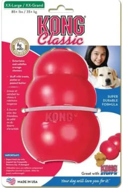 New Classic XXLarge Rød - klassisk tyggelegetøj i gummi Hundelegetøj Til Alle Hunde Leg Og Aktivering Året Rundt|Legetøj Til Hvalpe - Sjov Leg, Aktivering Og Tryghed Fra Første Dag