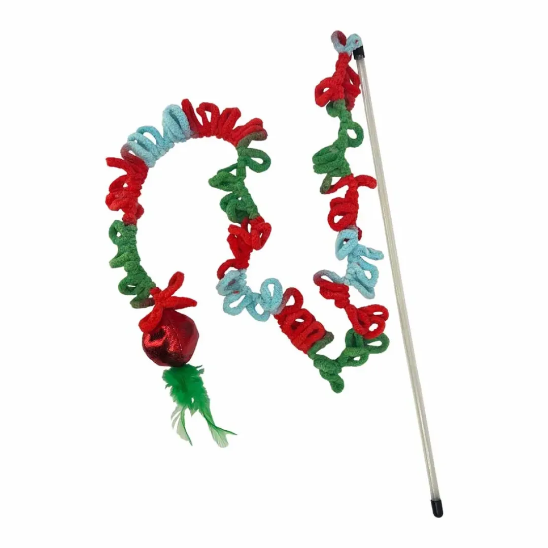 Online Holiday Teaserloopz 68x6x6 cm - Drillepind til Kat Julelegetøj Til Dyr|Kattelegetøj