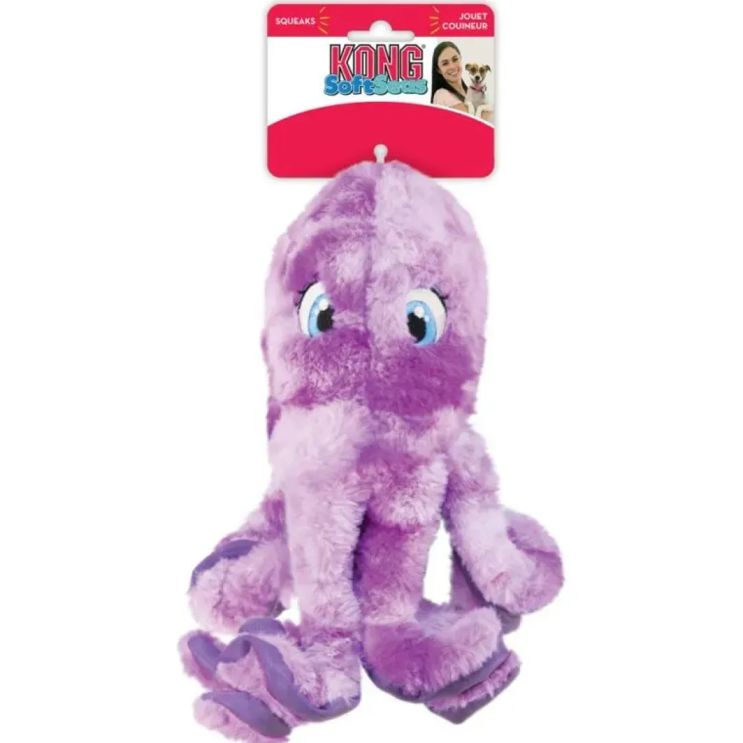 New Hundelegetøj SoftSeas Octopus Lilla L 27 cm - blæksprutte bamse til hunde Hundelegetøj Til Alle Hunde Leg Og Aktivering Året Rundt|Legetøj Til Hvalpe - Sjov Leg, Aktivering Og Tryghed Fra Første Dag