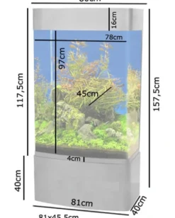Søjle Akvarium 80 Hvid Akvarier