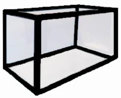 Sort aluminiums akvarie 250 liter Akvarier