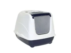 Clearance kattetoilet Jumbo 58x45x42 cm i mørkeblå Kattetoiletter Og Kattegrus|Killingetoilet Og Grus Til Killinger - Nem Renlighed Fra Start