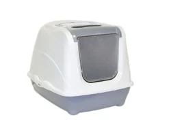Online kattetoilet Jumbo 58x45x42 cm i varm grå Kattetoiletter Og Kattegrus|Killingetoilet Og Grus Til Killinger - Nem Renlighed Fra Start