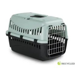Outlet MP ECO Transportbur Gipsy Grå lyseblå L 58x38x38 cm Transport Og Adgang Til Hvalpe - Tryg Og Nem Hverdag|Kattebure Og Transport Af Katte