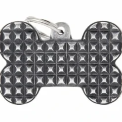 Clearance My Family Bronx Studs Ben XL hundetegn grå sort Hundetegn Til Hvalpe - Sikkerhed Og Tryghed Hvis Hvalpen Løber Væk|Hundetegn Og Smykker Med Stil Og Sikkerhed
