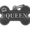 Best Ben Bronx The Queen XL Sølv Hundetegn Til Hvalpe - Sikkerhed Og Tryghed Hvis Hvalpen Løber Væk|Hundetegn Og Smykker Med Stil Og Sikkerhed