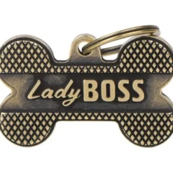 Outlet Ben Large Lady Boss Guld Hundetegn Til Hvalpe - Sikkerhed Og Tryghed Hvis Hvalpen Løber Væk|Hundetegn Og Smykker Med Stil Og Sikkerhed