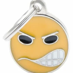Best Charm Emoticon Angry Hundetegn Til Hvalpe - Sikkerhed Og Tryghed Hvis Hvalpen Løber Væk|Hundetegn Og Smykker Med Stil Og Sikkerhed