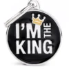 Discount I Am The King Hundetegn Til Hvalpe - Sikkerhed Og Tryghed Hvis Hvalpen Løber Væk|Hundetegn Og Smykker Med Stil Og Sikkerhed