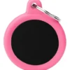 Best Soft Silent Strong sort og pink cirkel stor Hundetegn Til Hvalpe - Sikkerhed Og Tryghed Hvis Hvalpen Løber Væk|Hundetegn Og Smykker Med Stil Og Sikkerhed