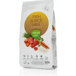 Online Natura Diet Fisk og Ris Mini Hundefoder 500 g - Sundt og naturligt til små hunde Hundefoder|Tørfoder Til Hunde I Alle Størrelser Og Aldre