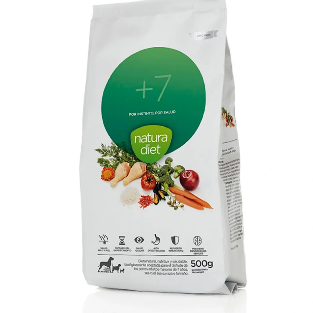 Outlet Natura Diet Hundefoder Senior +7 500 g - naturligt tørfoder til ældre hunde Hundefoder|Tørfoder Til Hunde I Alle Størrelser Og Aldre