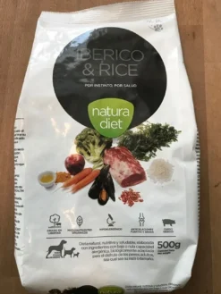 Sale Natura Diet Iberico og Ris Hundefoder 500 g - Naturligt og allergivenligt Hundefoder|Tørfoder Til Hunde I Alle Størrelser Og Aldre