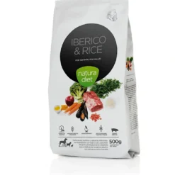 Sale Natura Diet Iberico og Ris Hundefoder 500 g - Naturligt og allergivenligt Hundefoder|Tørfoder Til Hunde I Alle Størrelser Og Aldre