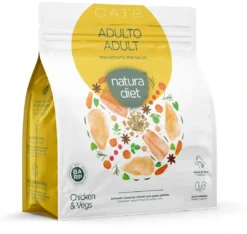 Hot Natura Diet Kattefoder Adult Kylling 400 g - naturligt tørfoder til voksne katte Kattefoder & Snacks