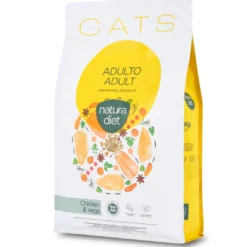 Natura Diet Kattefoder Adult Kylling 3 kg - afbalanceret tørfoder til voksne katte Kattefoder & Snacks