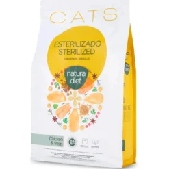 New Natura Diet Kattefoder Adult Sterilised Kylling 3 kg - tørfoder til steriliserede katte Kattefoder & Snacks