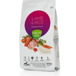 Discount Natura Diet Lam og Ris Hundefoder 500 g - Sundt og nærende foder til hund Hundefoder|Tørfoder Til Hunde I Alle Størrelser Og Aldre