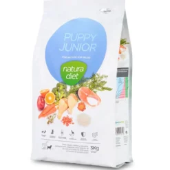 Online Natura Diet Puppy Junior Hvalpefoder 3 kg - Sund start til din hvalp Hundefoder|Tørfoder Til Hunde I Alle Størrelser Og Aldre