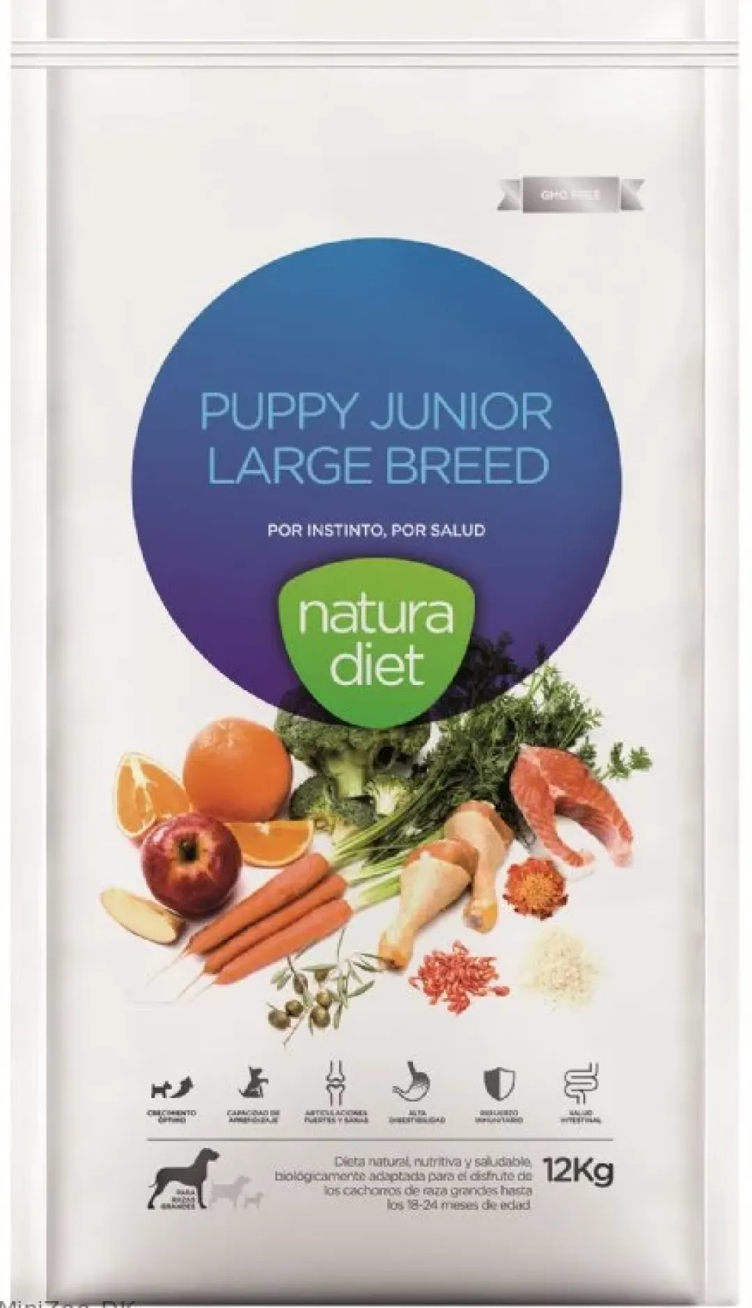 Outlet Natura Diet Puppy Large Breed Hvalpefoder 12 kg - Sund vækst til store racer Hundefoder|Tørfoder Til Hunde I Alle Størrelser Og Aldre