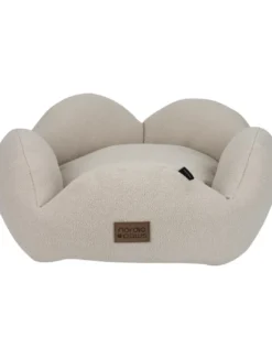 Hot Flora hundeseng Medium 75 x 75 cm Beige Hundesenge Og Kurve Til Hunde - Bløde Og Komfortable