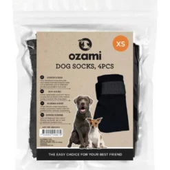 Online hundesokker XS sort - 4 stk til små hundepoter Hundetøj Til Hvalpe - Varme Dækkener Og Sko Til Trygge Gåture|Hundetøj Til Alle Hunde Med Varme Dækkener Og Sko