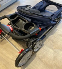New Hunde klapvogn med 4 hjul Blå Transport Og Adgang Til Hvalpe - Tryg Og Nem Hverdag|Transport Og Adgang For Hunde - Tryg Og Nem Hverdag