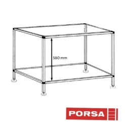 New Porsa sølvfarvet akvariebord 31 liter Akvarieborde Og Akvariereoler