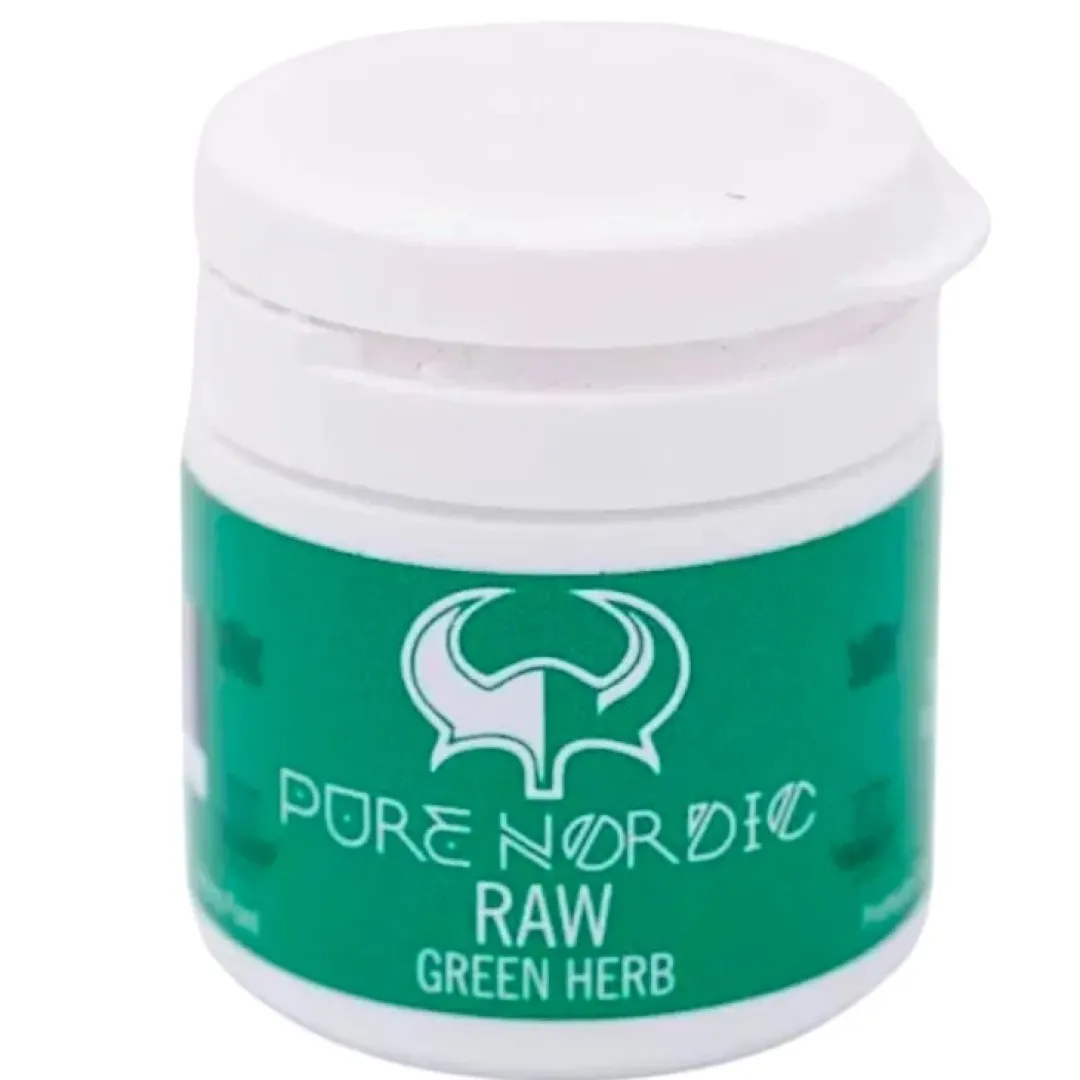 New Pure Nordic Raw Green Herb 30 Gram Vandbehandlingsprodukter Til Ferskvandsakvarier