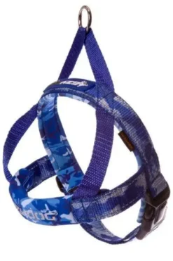 Clearance QuickFit sele blå camouflage XL - hurtig og stabil sele til store hunde Hundeseler Til Alle Behov Og Hundestørrelser