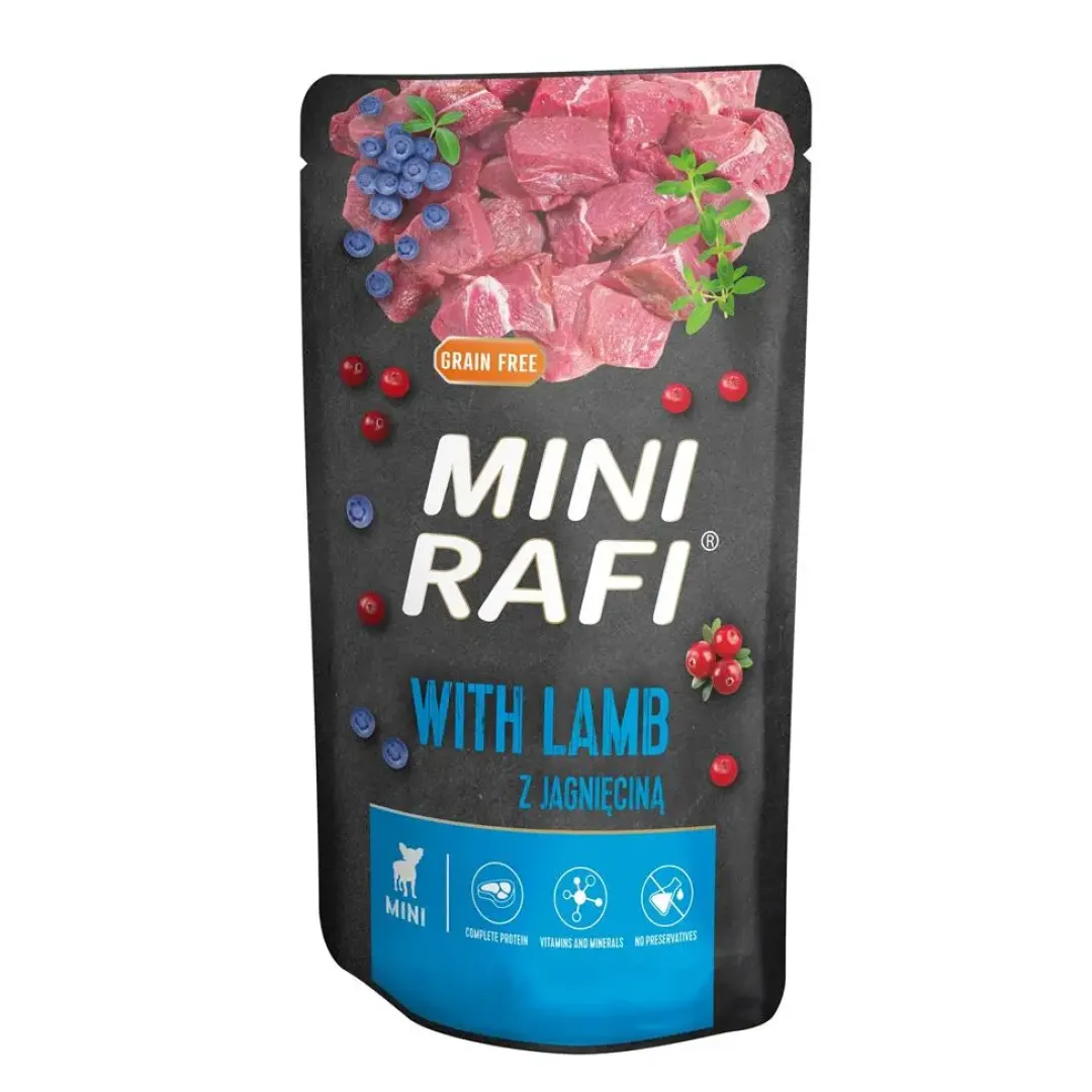 Discount Rafi Mini vådhundefoder lammekød 150 g - sundt fuldfoder til små hunde Hundefoder
