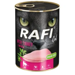 Online RAFI Vådfoder til Katte Paté med Kalkun 400 g. Kattefoder & Snacks