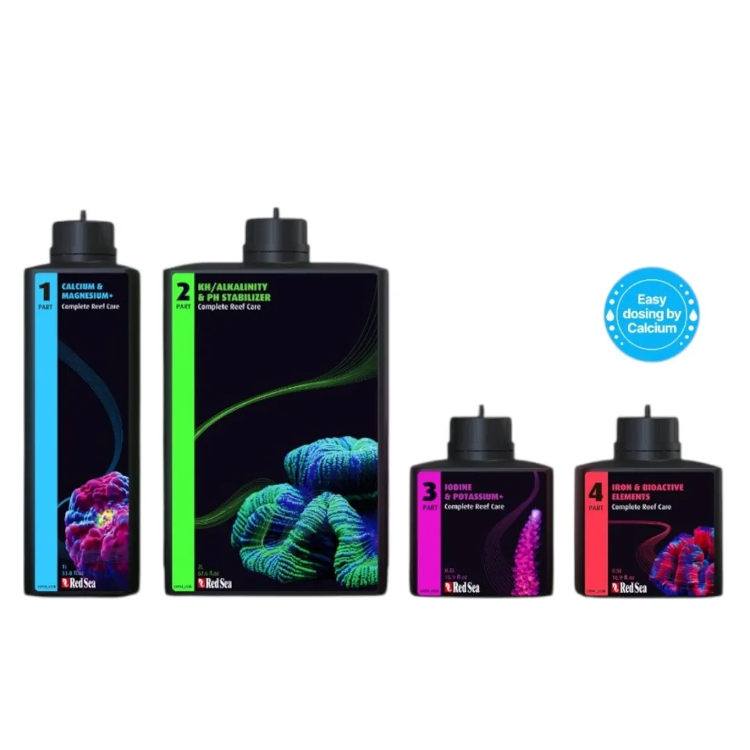 Discount Red Sea Complete Reef Care Pack Small 150 L RCP 4 Parts Vandbehandlingsprodukter Til Saltvandsakvarier