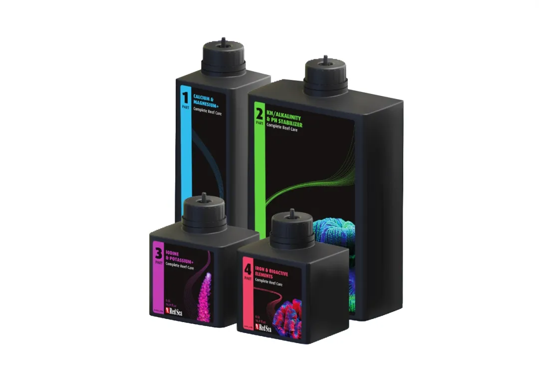 Discount Red Sea Complete Reef Care Pack Small 150 L RCP 4 Parts Vandbehandlingsprodukter Til Saltvandsakvarier