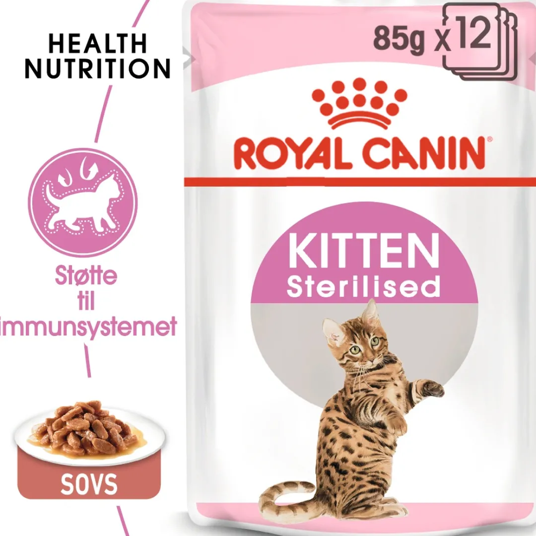 Discount Royal Canin Second Age Kitten SterilisedSovs - vådfoder 85 g Killingefoder - Sundt Kattefoder Til Killinger I Alle Racer|Kattefoder & Snacks