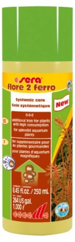 New Flore 2 Ferro 250 ml Vandbehandlingsprodukter Til Ferskvandsakvarier