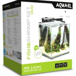 Clearance Shrimpset Duo 49 L 35x35x40cm Sort Akvarier