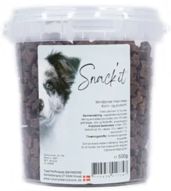 Discount Snackit Semi-Moist Mini Bones med Hest 500 g - bløde hundesnacks Hundeguf Og Tyggeben Til Hunde