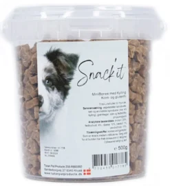 Best Snackit Semi-Moist Mini Bones med Kylling 500 g - bløde hundesnacks Hundeguf Og Tyggeben Til Hunde