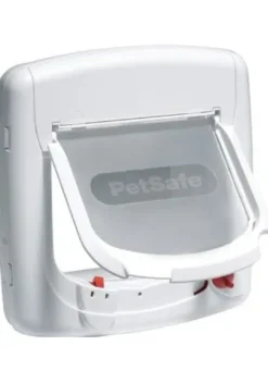 Best Staywell Deluxe Magnetisk lås kattelem Hvid Kattelemme - Med Eller Uden Chip