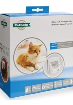 Best Staywell Deluxe Magnetisk lås kattelem Hvid Kattelemme - Med Eller Uden Chip