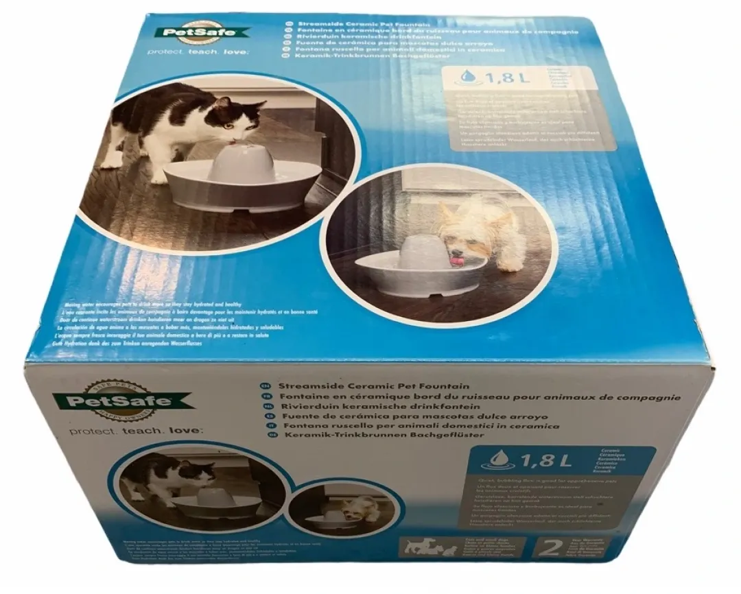 Discount Streamside Ceramic Pet Fountain (Drikkefontæne) Hundeskåle Til Mad Og Drikke Der Passer Til Din Hunds Behov|Hundeskåle Til Hvalpe - Praktisk, Sikker Og Nem Spisetid