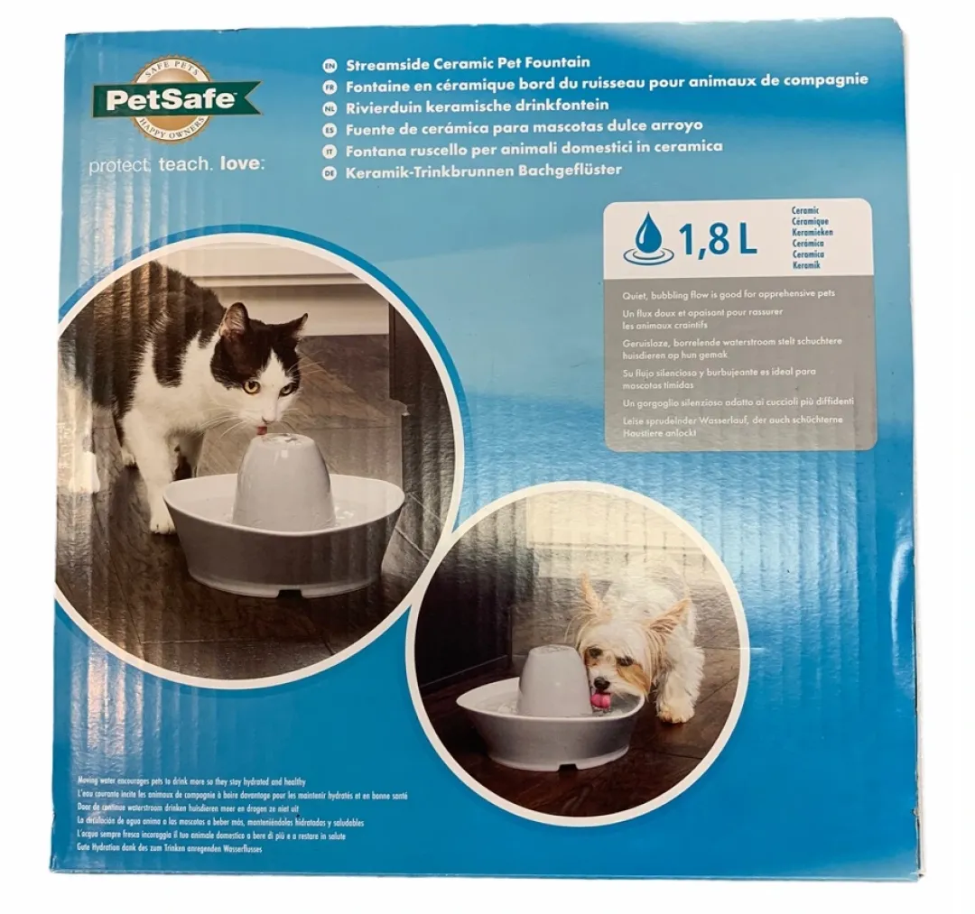 Discount Streamside Ceramic Pet Fountain (Drikkefontæne) Hundeskåle Til Mad Og Drikke Der Passer Til Din Hunds Behov|Hundeskåle Til Hvalpe - Praktisk, Sikker Og Nem Spisetid