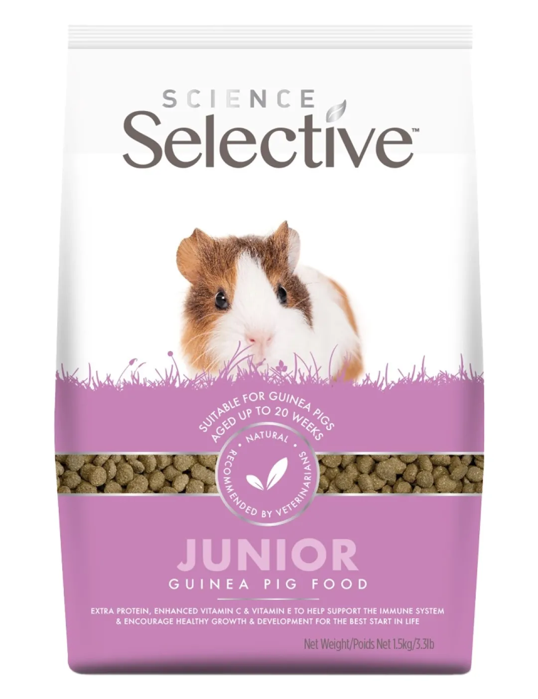 New Supreme Science Selective Junior Marsvin 4 x 1,5 kg Foder & Snack Til Gnavere & Kanin