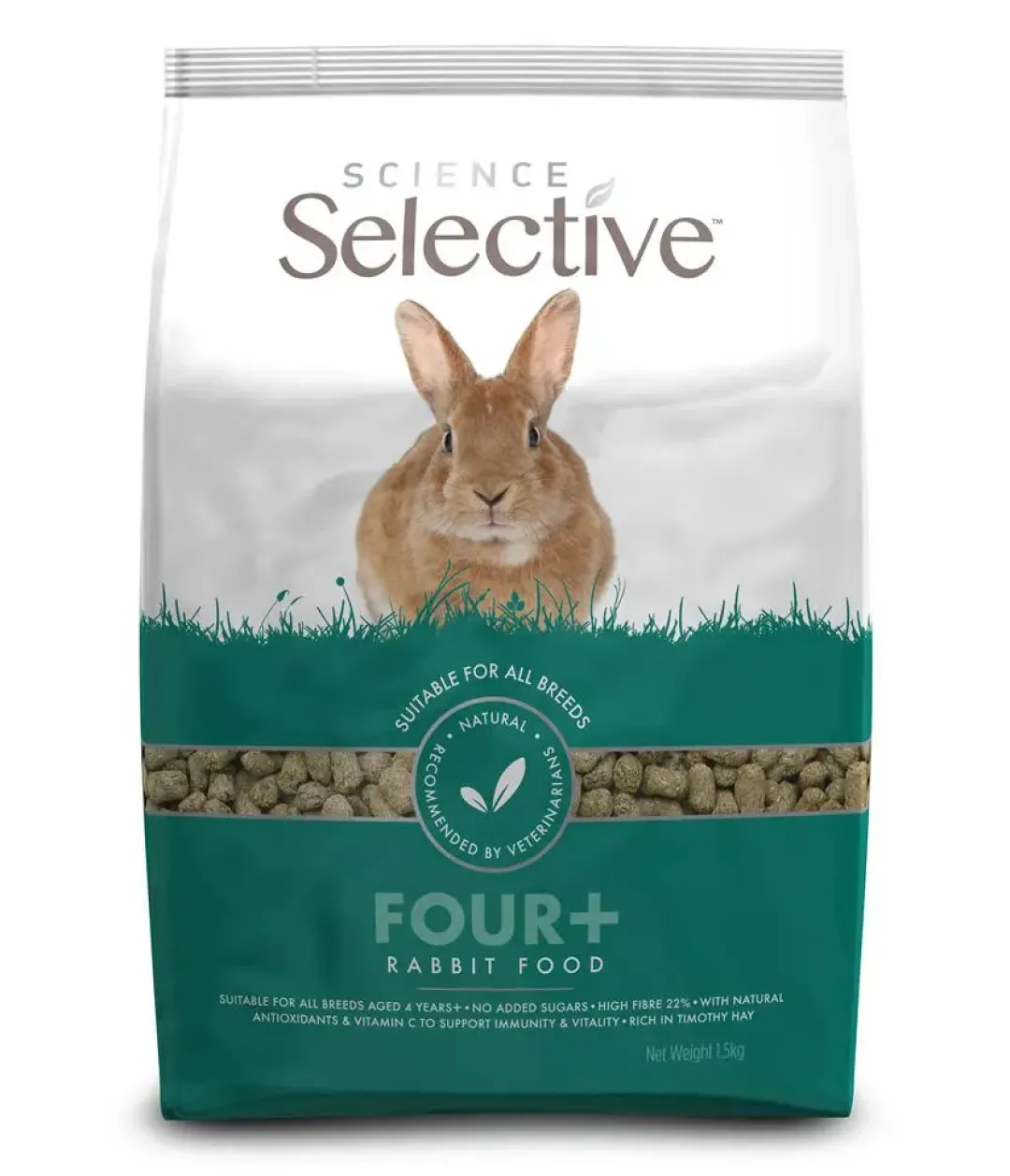 Outlet Supreme Science Selective Mature Rabbit 4+ 4 x 1,5 kg Foder & Snack Til Gnavere & Kanin