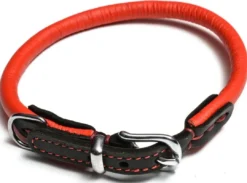 Online Timely halsbånd i rundsyet læder rødsort 35 cm - blød komfort til små og mellemstore hunde Hvalpehalsbånd - Bløde Og Sikre Halsbånd Med Perfekt Pasform Til Din Hvalp|Hundehalsbånd Med Stil - Komfort Og Sikkerhed Til Din Hund