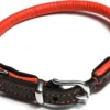 Sale Timely halsbånd rundsyet læder 45 cm rødsort - elegant komfort til mellemstore hunde Hvalpehalsbånd - Bløde Og Sikre Halsbånd Med Perfekt Pasform Til Din Hvalp|Hundehalsbånd Med Stil - Komfort Og Sikkerhed Til Din Hund