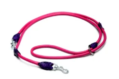 Online Timely rundsyet dressurline Pink kalveskind 12 mm (krom med glimmer) Hundesnor I Mange Varianter Og Materialer|Hundesnor Til Hvalpe