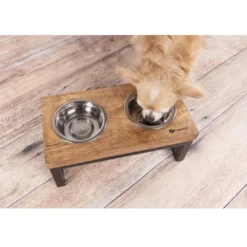 Best Tommy Twin Feeder Set med stand 370 ml Hundeskåle Til Mad Og Drikke Der Passer Til Din Hunds Behov|Hundeskåle Til Hvalpe - Praktisk, Sikker Og Nem Spisetid