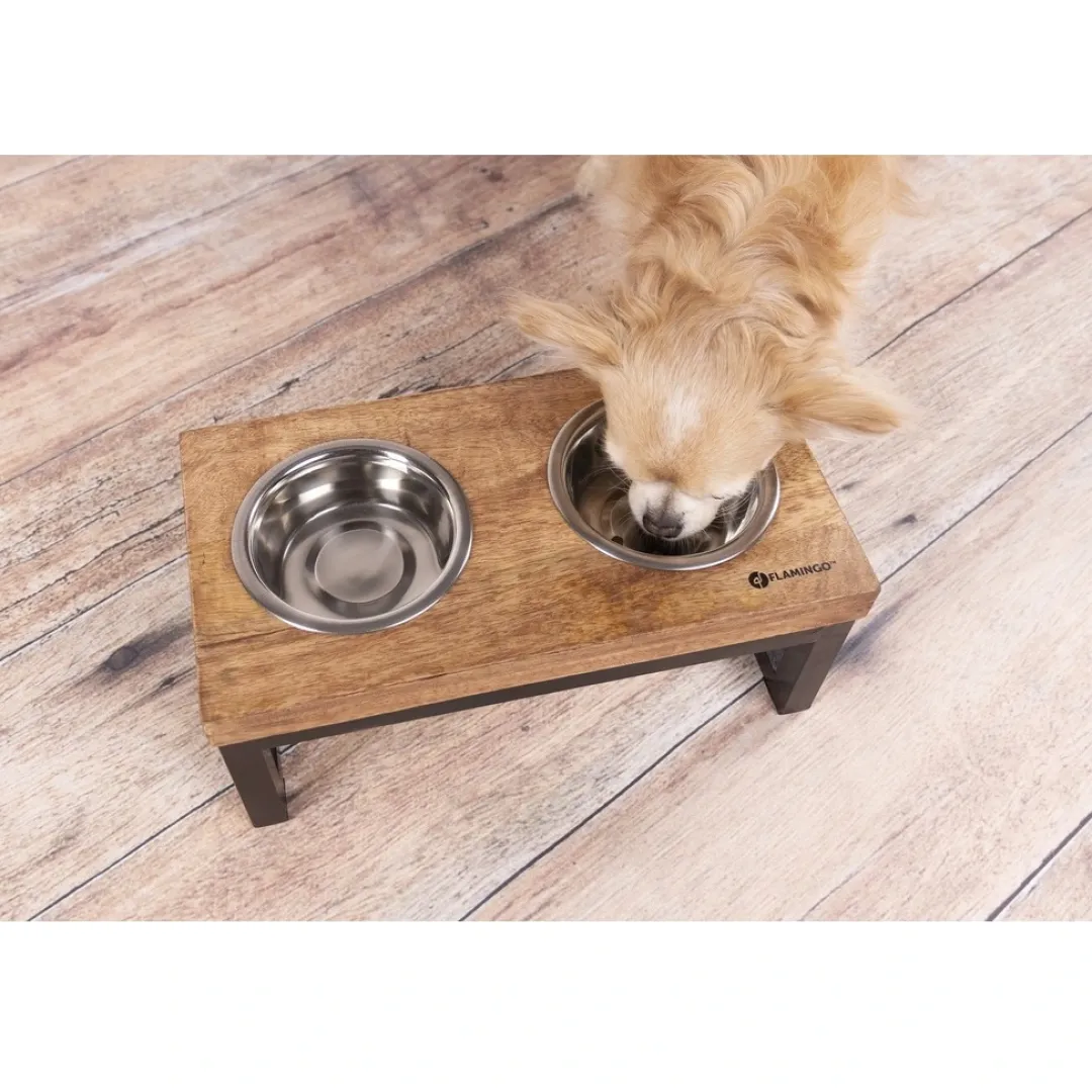 New Tommy Twin Feeder Set med stand 800 ml Hundeskåle Til Mad Og Drikke Der Passer Til Din Hunds Behov|Hundeskåle Til Hvalpe - Praktisk, Sikker Og Nem Spisetid
